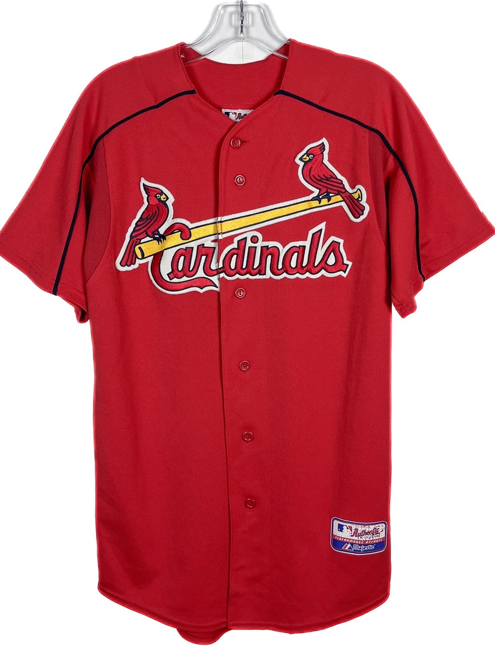 Vintage St Louis Cardinals Majestic Authentic Red Jersey Small Mesh Stitched